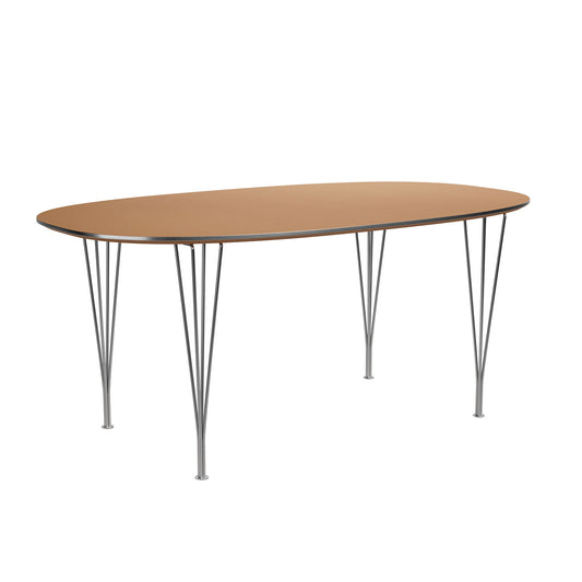 Superellipse Dining Table | Light Amber Fenix Top