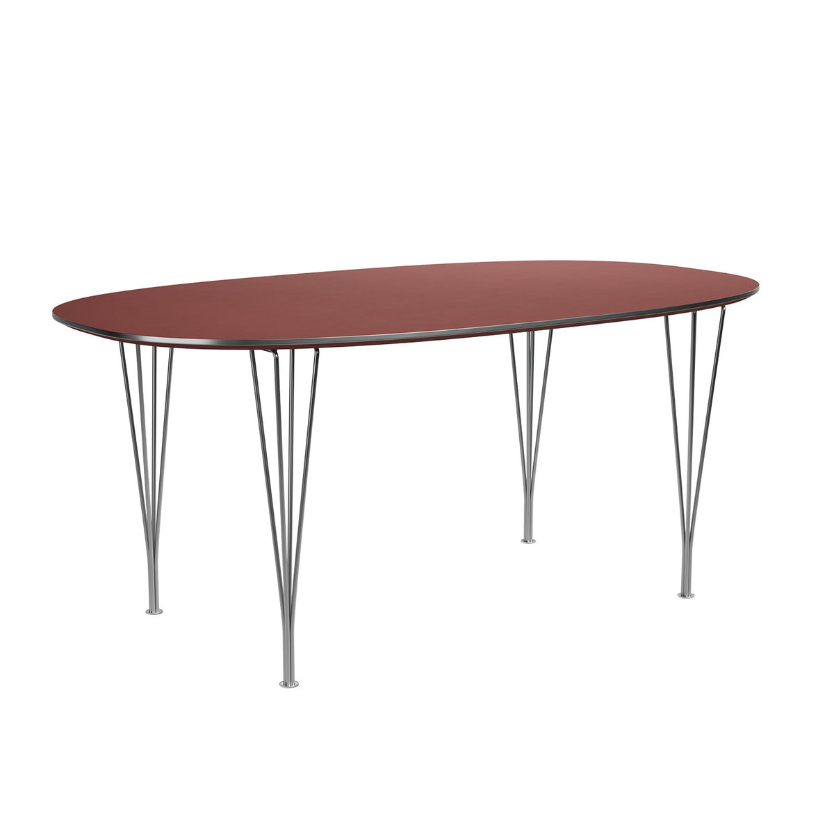 Superellipse Dining Table | Rusty Red Fenix Top
