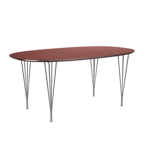 Superellipse Dining Table | Rusty Red Fenix Top