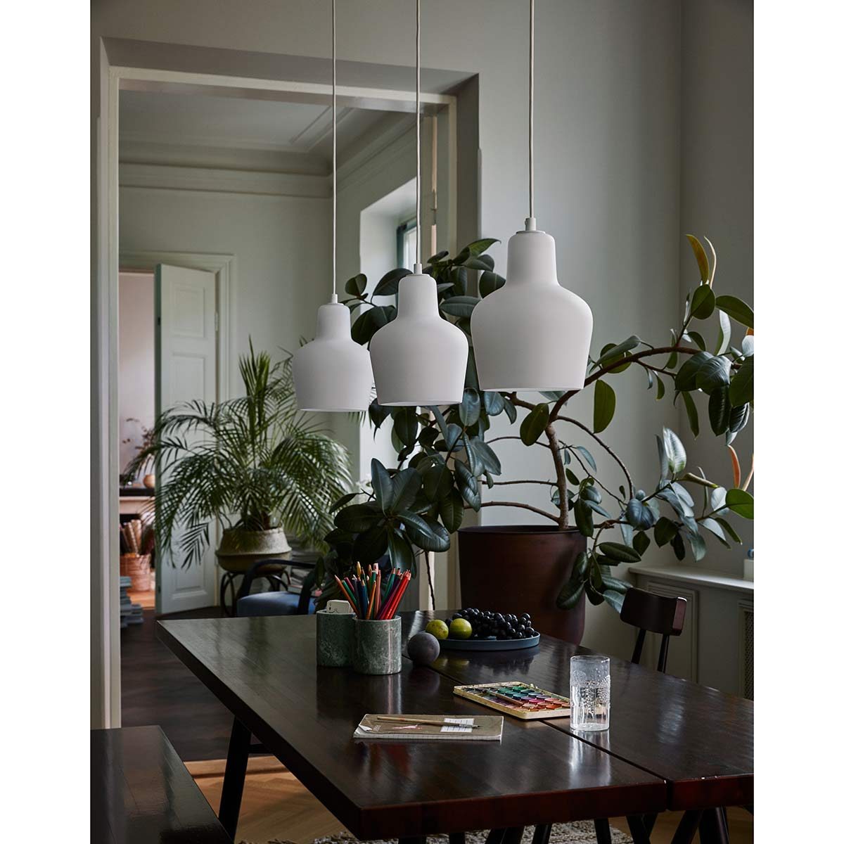 A440 Glass Pendant Lamp | Opal Satin Glass