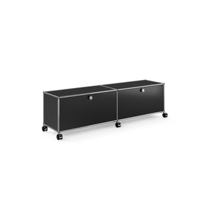 USM Low Media Unit | Graphite Black Lacquer Panels