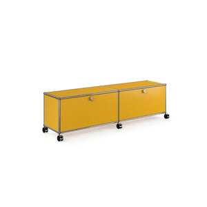USM Low Media Unit | Golden Yellow Lacquer Panels