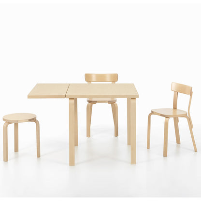 DL81C Aalto Folding Table | Birch Veneer Top and Drop Leaf