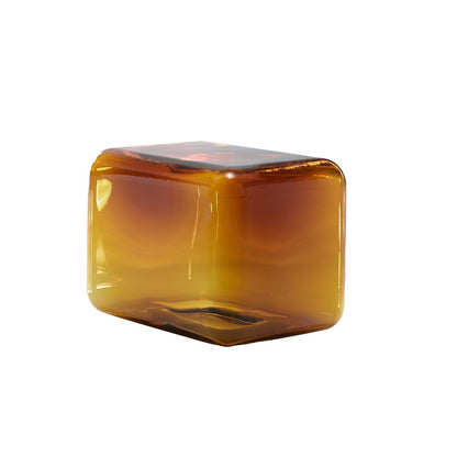 Lokum Coffee Table | Amber Blown Glass VT24 Low Rectangle