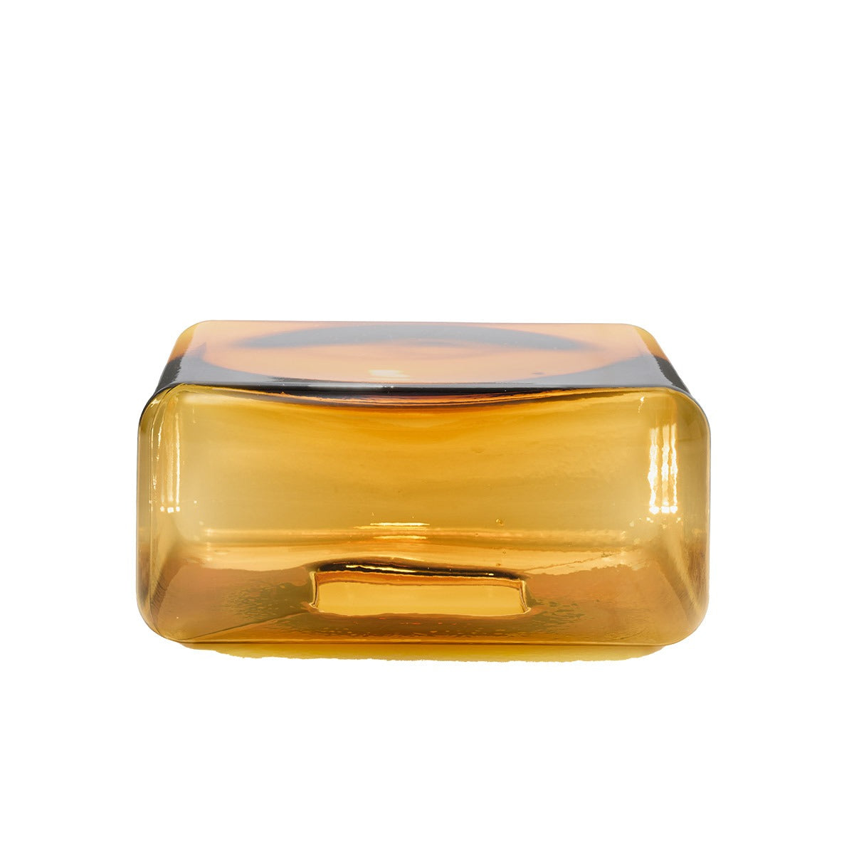 Lokum Coffee Table | Amber Blown Glass VT24 Low Square