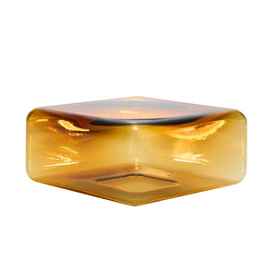 Lokum Coffee Table | Amber Blown Glass VT24 Low Square