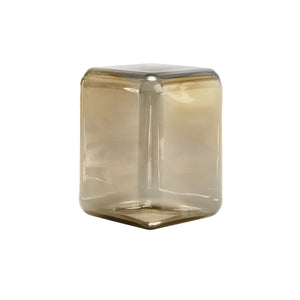 Lokum Coffee Table | Smoked Grey Blown Glass VT23 Tall Square