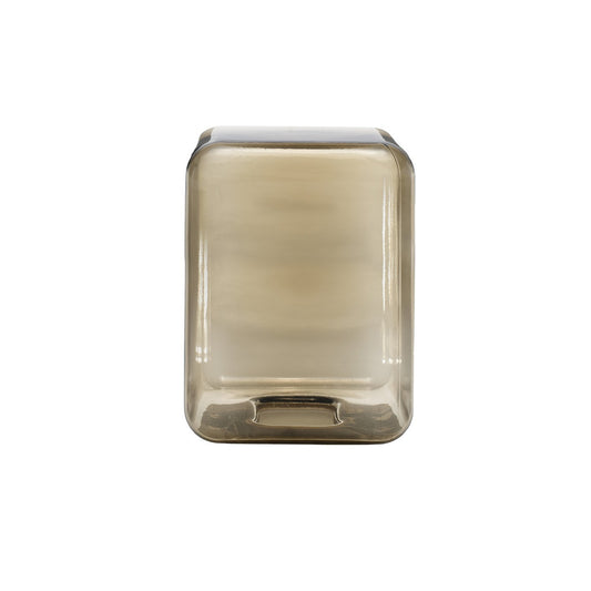 Lokum Coffee Table | Smoked Grey Blown Glass VT23 Low Rectangle