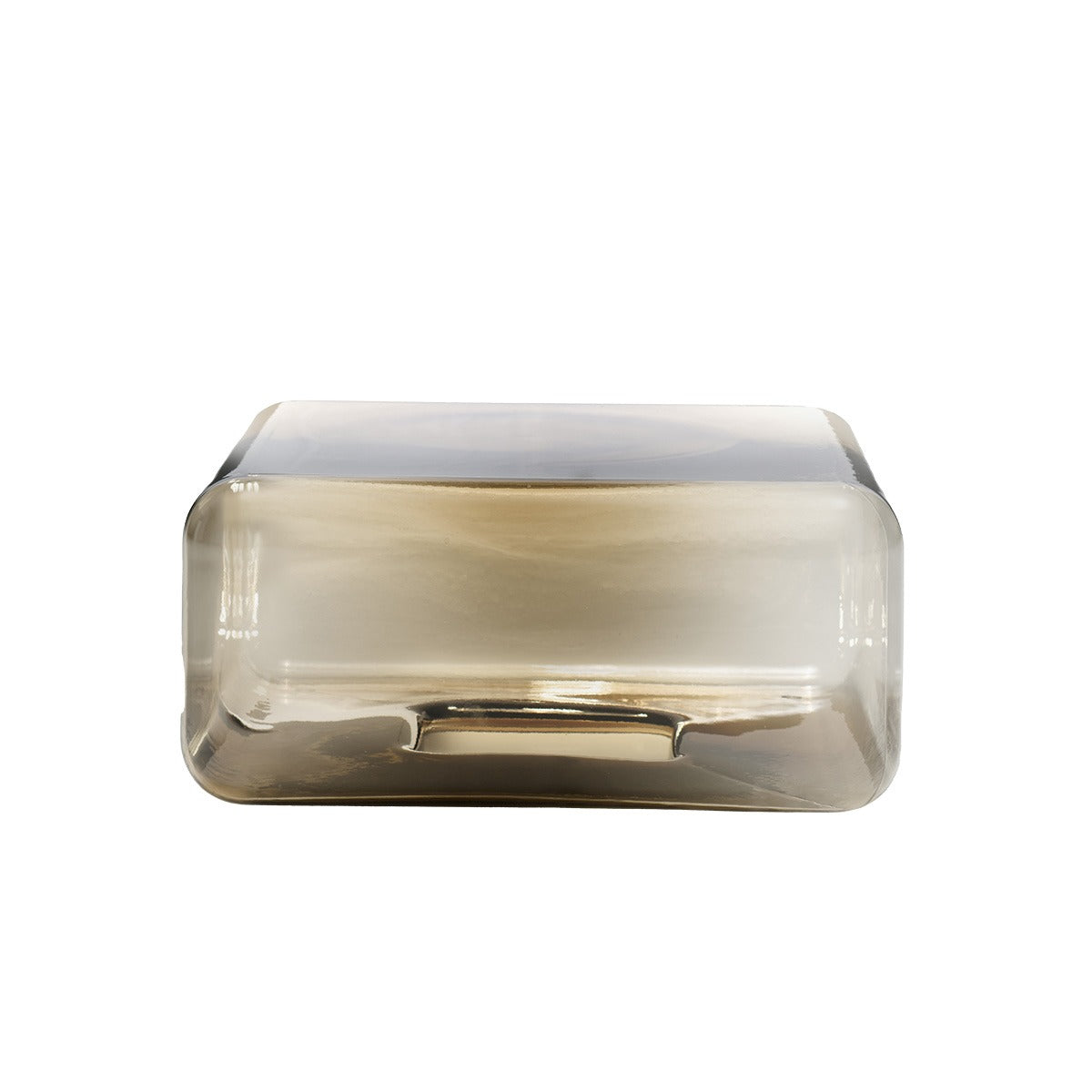 Lokum Coffee Table | Smoked Grey Blown Glass VT23 Low Square