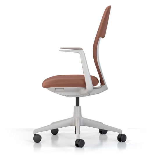 ACX Mesh with Lumbar Support | Terracotta Grid Knit Soft Grey Frame