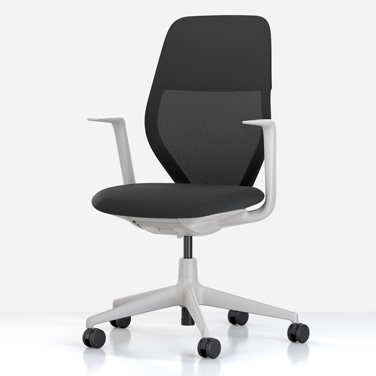 ACX Mesh Office Chair | Nero Grid Knit Soft Grey Frame