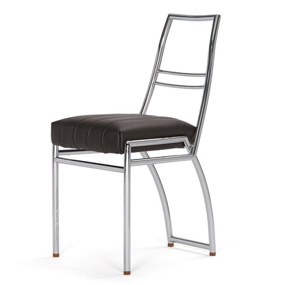 Eileen Gray Aixia Chair | Chocolate Leather Seat