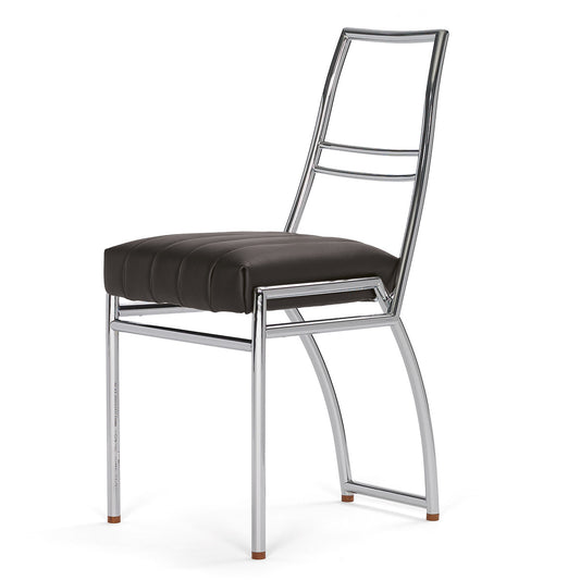 Eileen Gray Aixia Chair | Chocolate Leather Seat