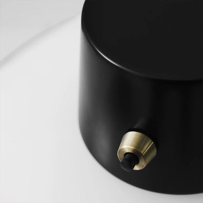 AJ Oxford Table Lamp | Black Stem with Opal Shade and NO top shade
