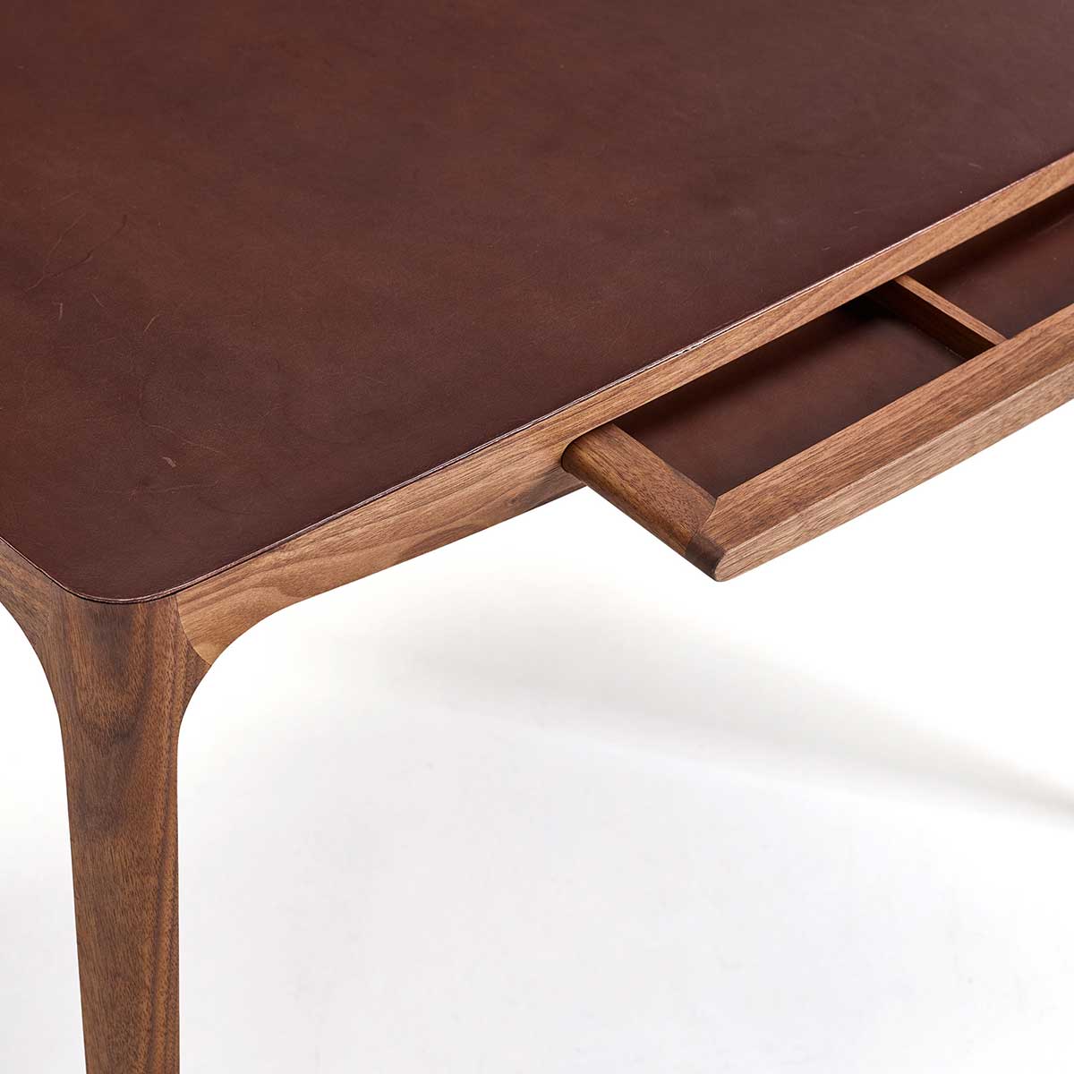AK 1310 Desk | Dark Brown Leather