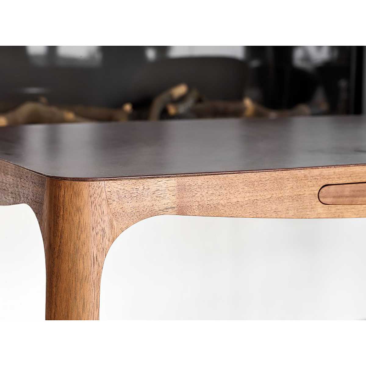 AK 1310 Desk | Dark Brown Leather