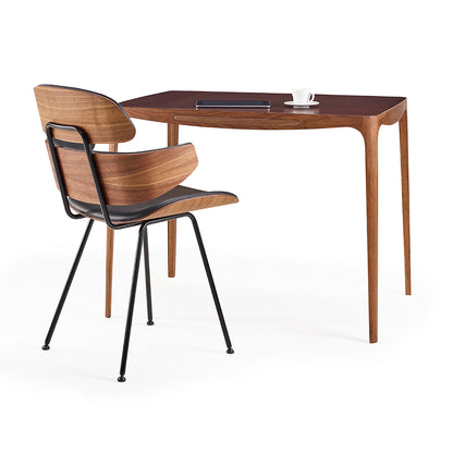 AK 1310 Desk | Dark Brown Leather