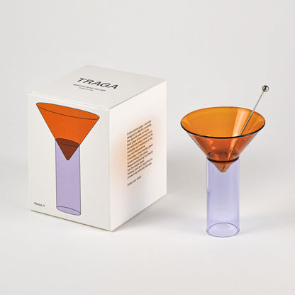 Martini Shot Glass | Amber and Lilac