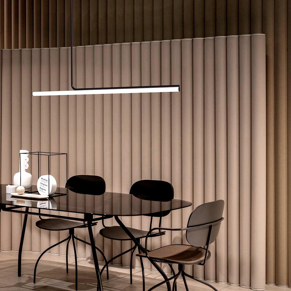 Ambrosia 120 Suspension Light | Matt Gold Stucture