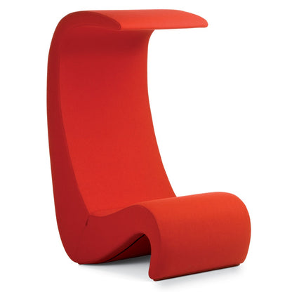 Amoebe High Back Chair | Red Tonus Wool Upholstery