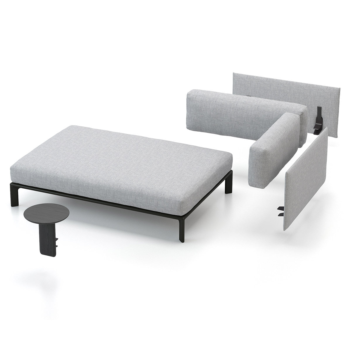 Anagram 1700mm Chaise | Dumet 06 Pebble Melange Upholstery