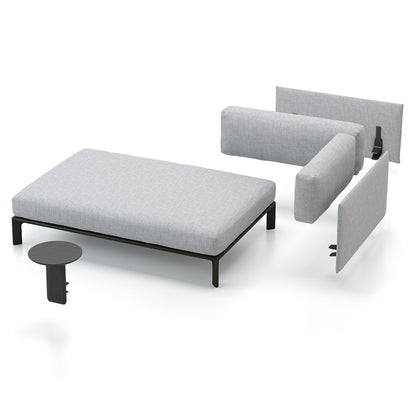 Anagram 1700mm Chaise | Dumet 06 Pebble Melange Upholstery