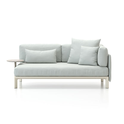 Anagram 1900mm One Arm | Dumet 28 Sage Steel Blue Upholstery Chalk Frame