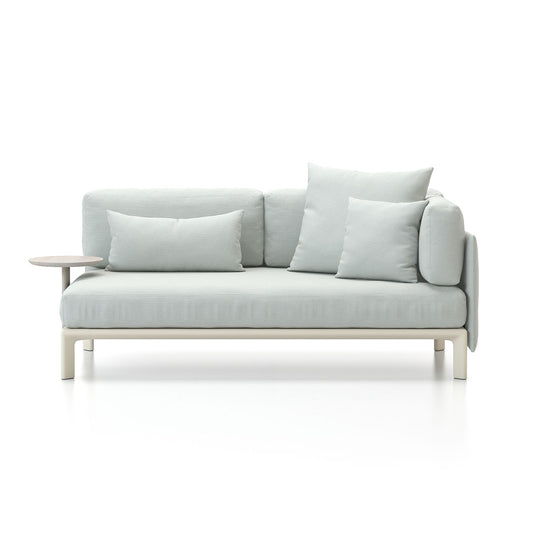 Anagram 1900mm One Arm | Dumet 28 Sage Steel Blue Upholstery Chalk Frame