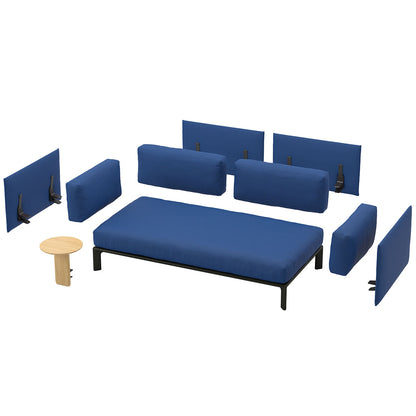 Anagram 1900mm Sofa | Dumet 28 Sage Steel Blue Upholstery