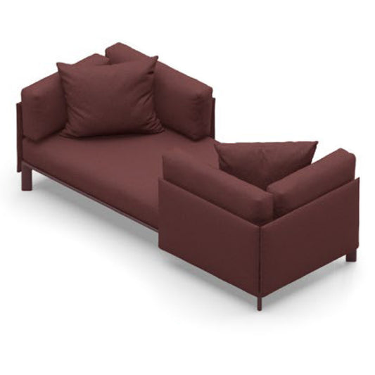 Anagram 2300mm Love Seat | Cento 12 Dark Red Melange Upholstery