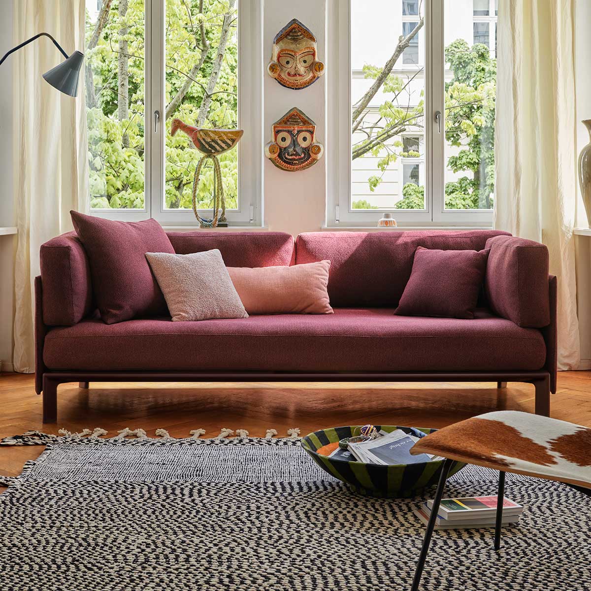 Anagram 2300mm Sofa | Cento 12 Dark Red Melange Upholstery