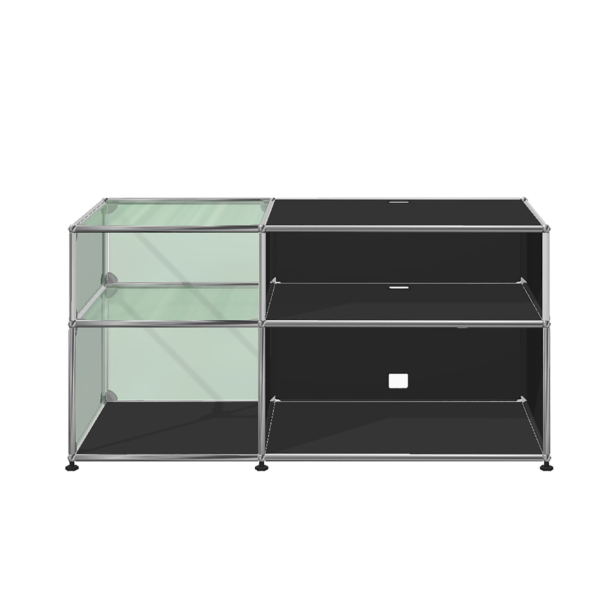 USM Glass Media Unit | Anthracite Lacquer Panels