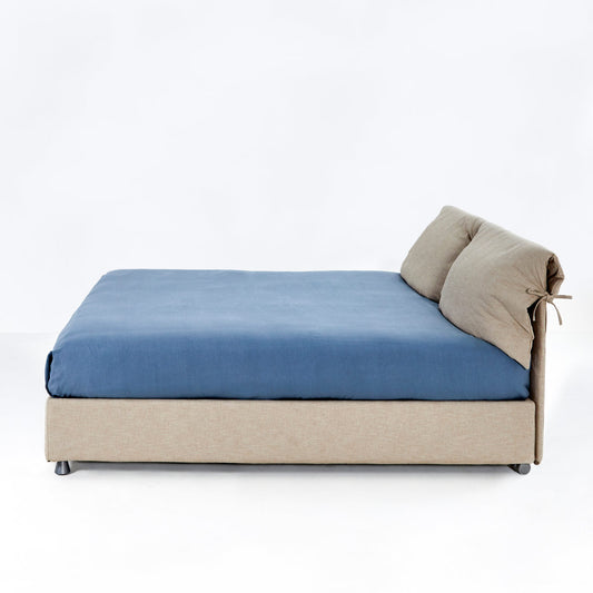 Nathalie Bed 180cm with Storage | Denim Blue Ionio 444 Fabric