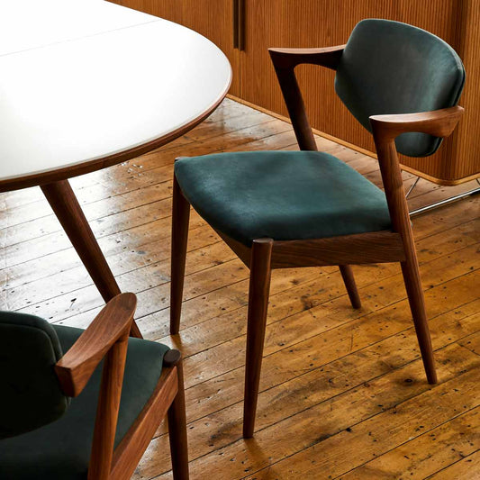 No 42 Dining Chair | Green 21005 Dunes Leather