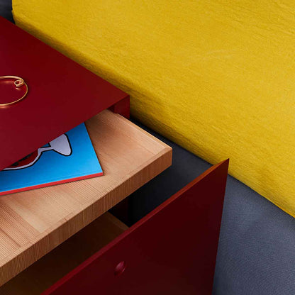 Offshore Night Table | Matt Lacquer L74 China Red