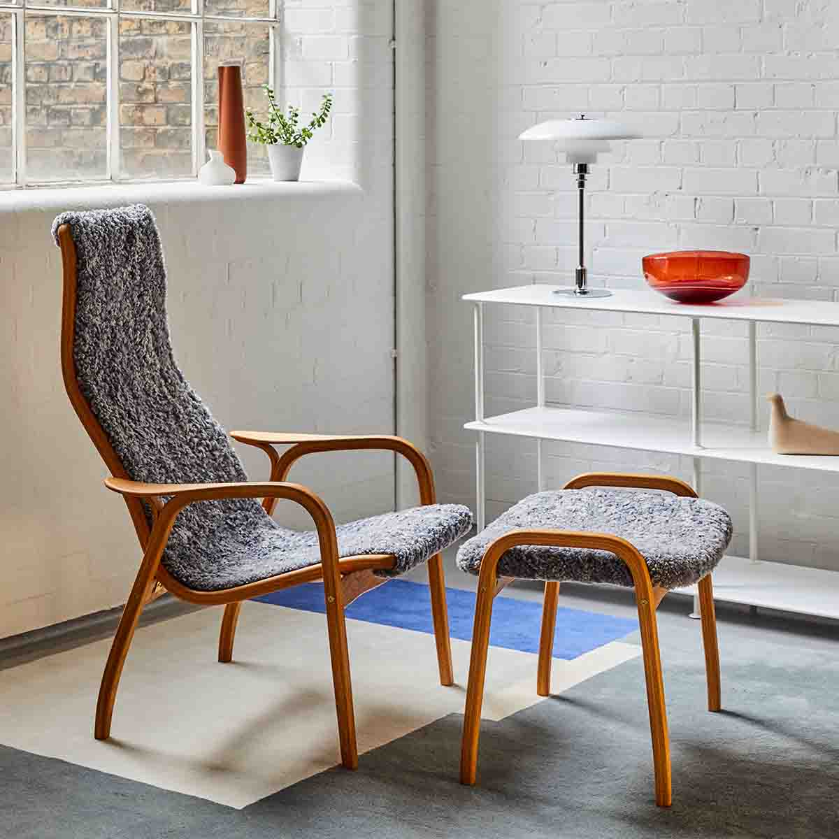 Lamino High Back Chair | Sheepskin Scandi Grey