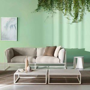 Arpa Square Coffee Table | Light Grey Calce Ceramic Top