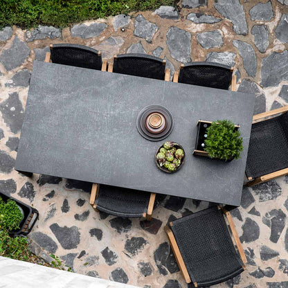 Aspect Dining Table 210cm | Black Fossil Ceramic Top
