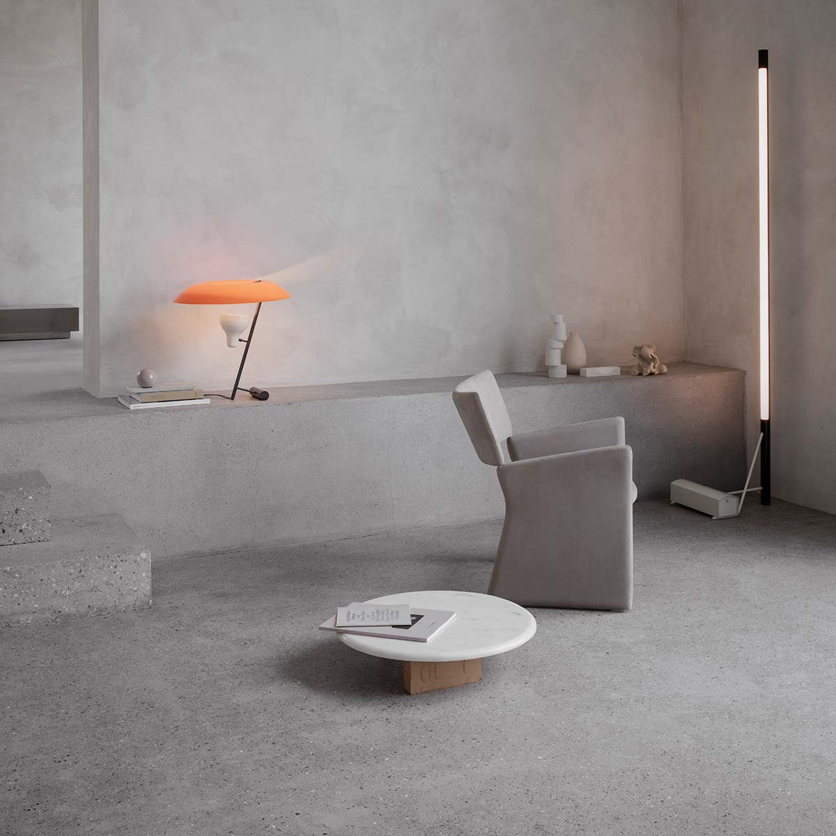 Model 548 Table Lamp | Orange Shade