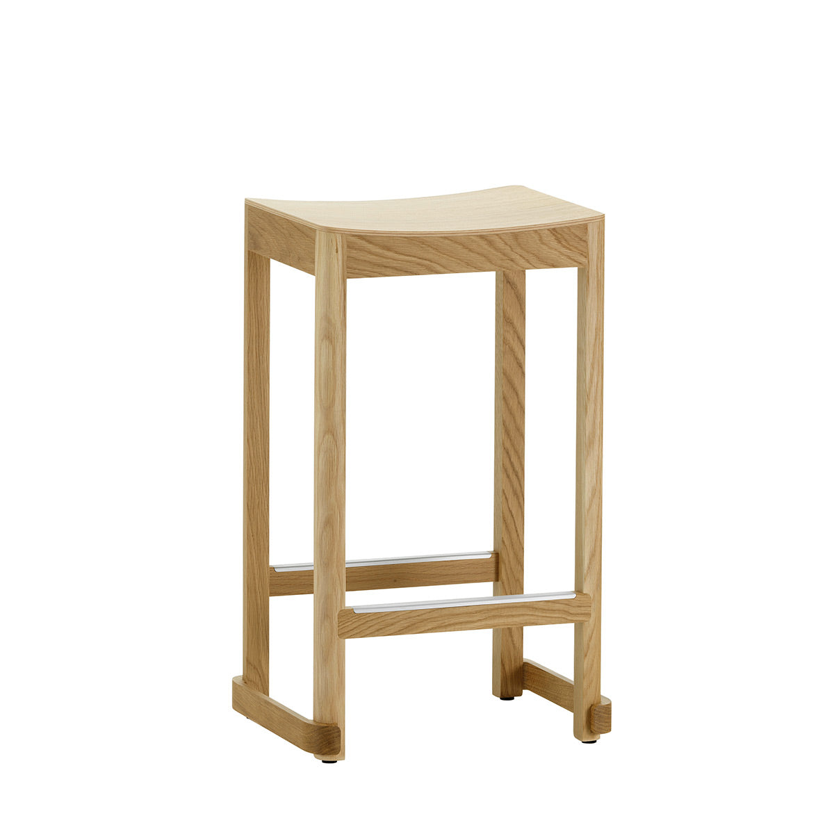 Atelier Bar Stool | Natural Lacquered Oak
