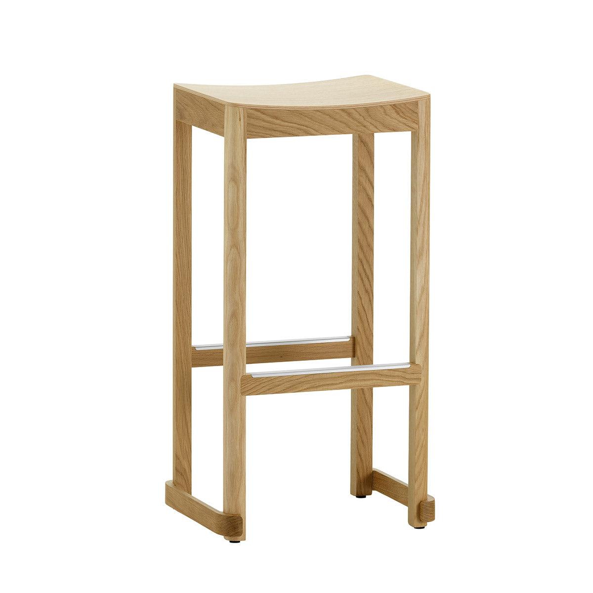 Atelier Bar Stool | Natural Lacquered Oak