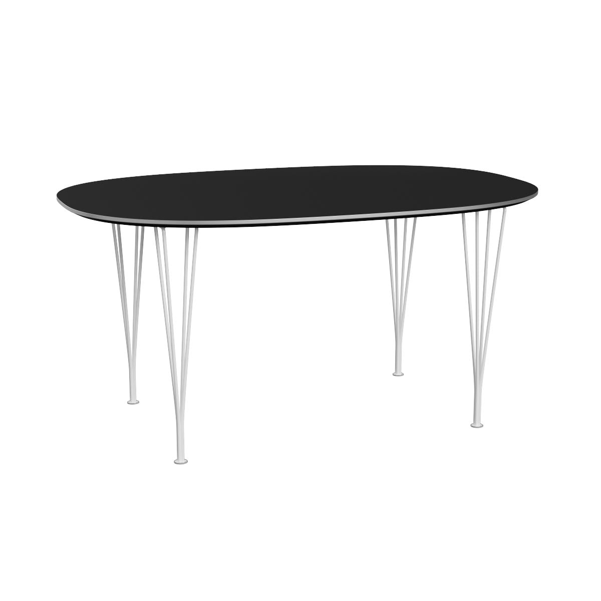 Superellipse Dining Table | Black Laminate Top