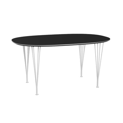 Superellipse Dining Table | Black Laminate Top