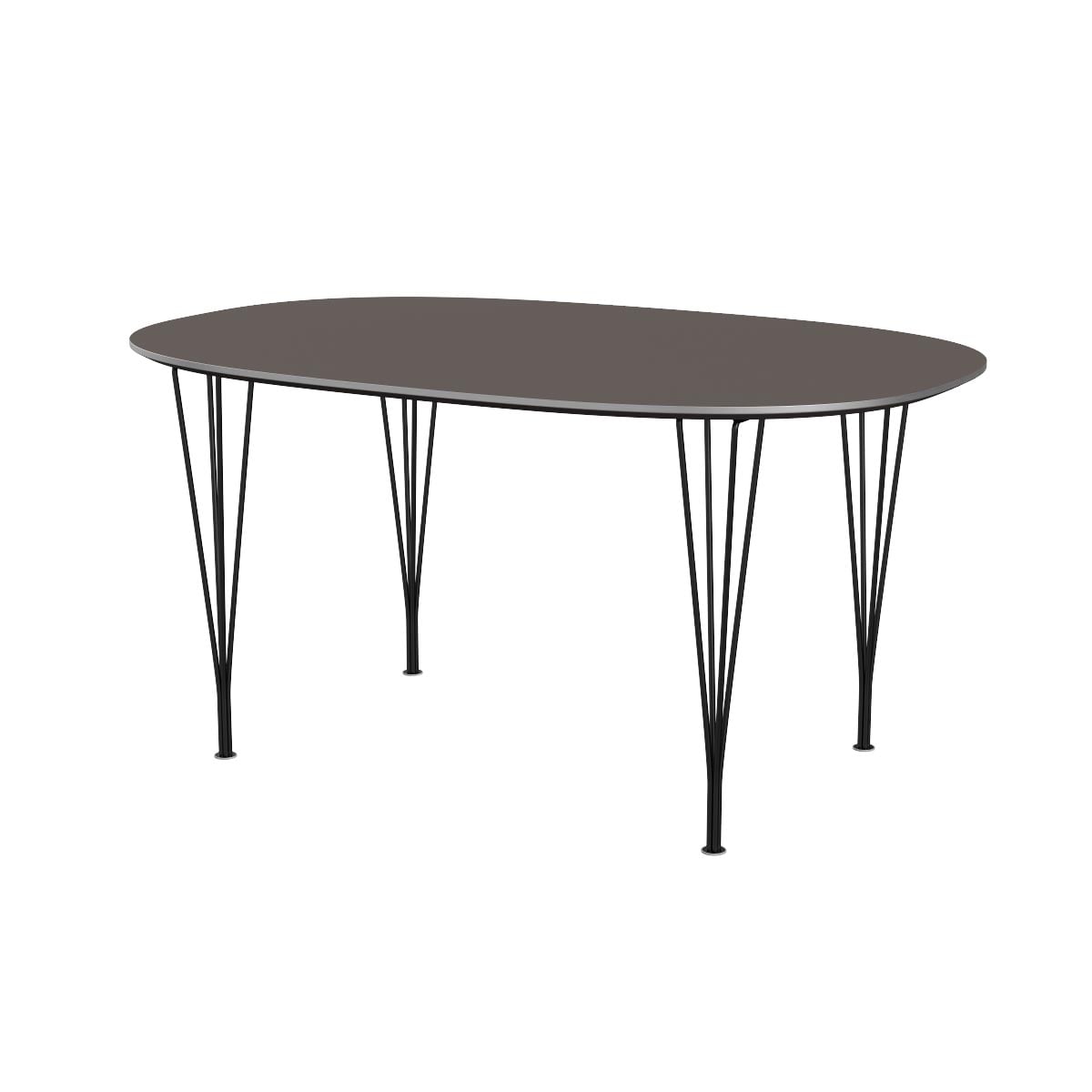 Superellipse Dining Table | Grey Laminate Top