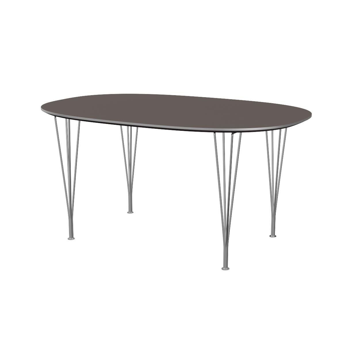 Superellipse Dining Table | Grey Laminate Top