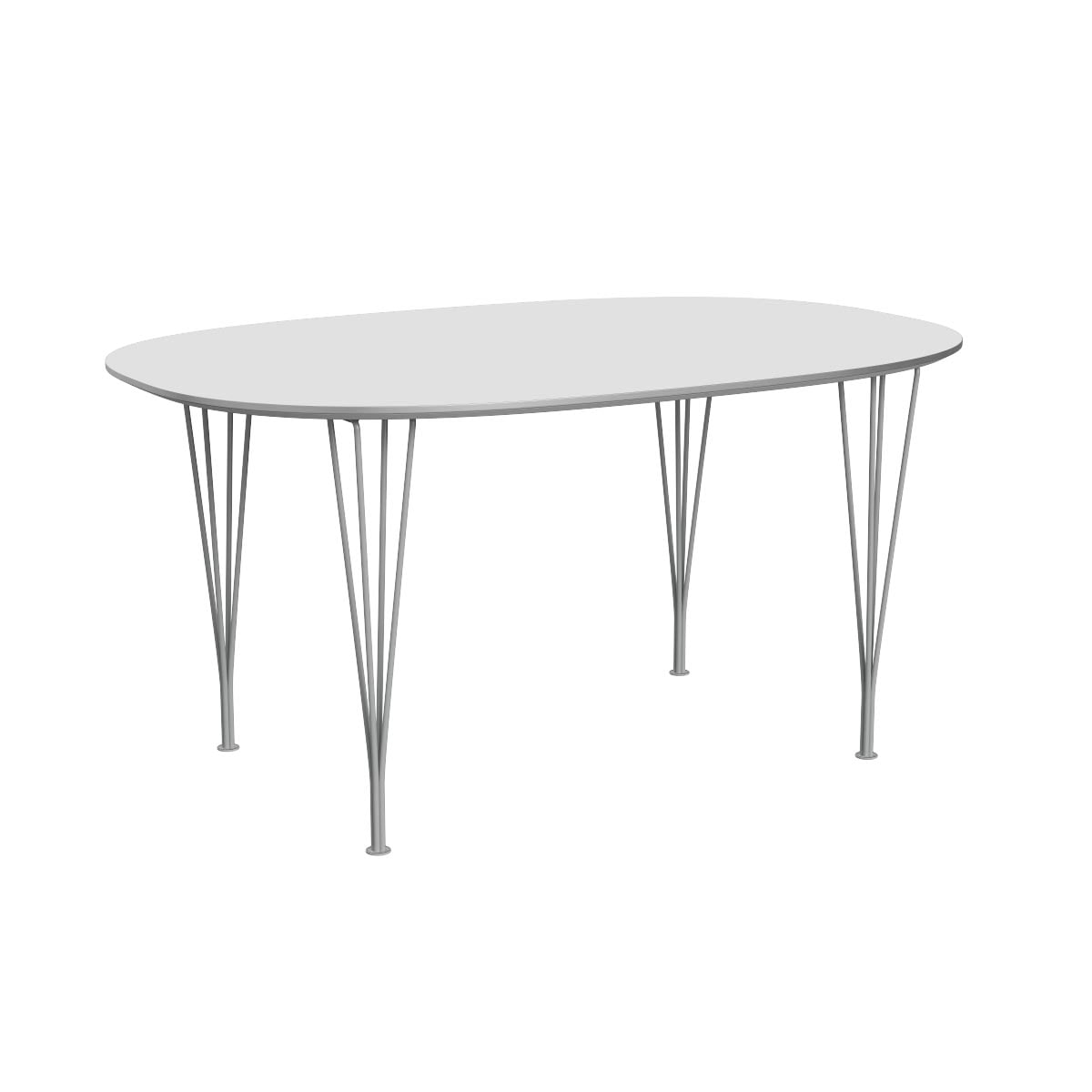 Superellipse Dining Table | White Laminate Top