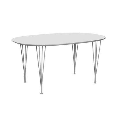 Superellipse Dining Table | White Laminate Top