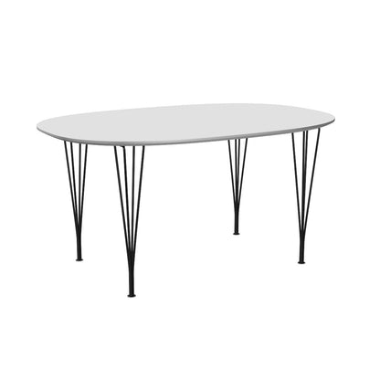 Superellipse Dining Table | White Laminate Top