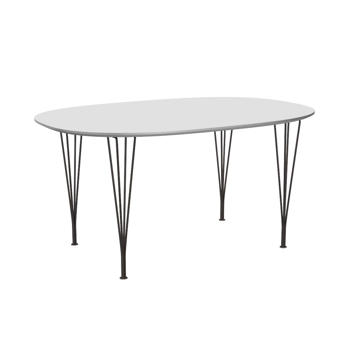 Superellipse Dining Table | White Laminate Top