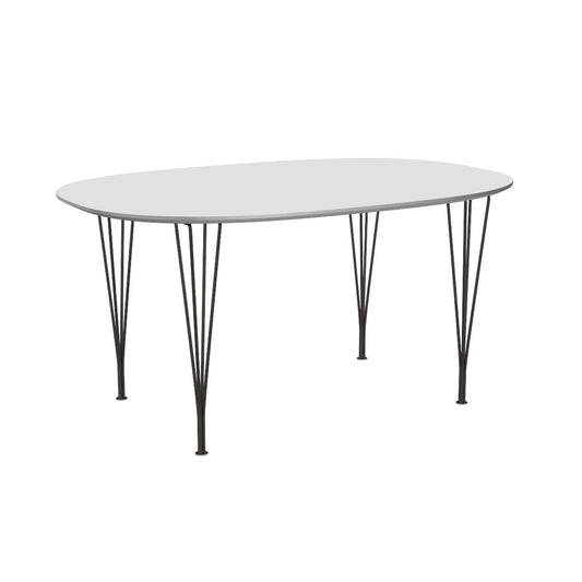 Superellipse Dining Table | White Laminate Top